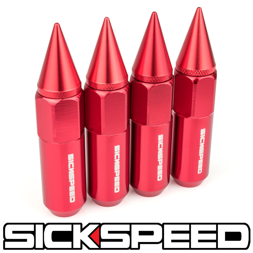 Walnuts4点セット 60mm_lug_nuts_spiked_4pc_red_d