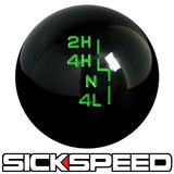 BLACK TRANSFER CASE SHIFT KNOB FOR JEEP YJ TJ JK GEAR SHIFTER