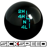 BLACK TRANSFER CASE SHIFT KNOB FOR JEEP YJ TJ JK GEAR SHIFTER