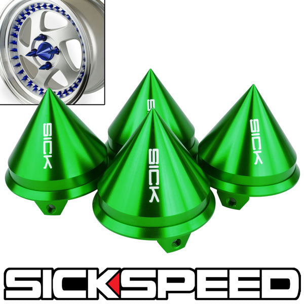 SICKSPEED Chrome Center Spiked Cap – Fits Wheels/Rims – P11 – Single Hub Spike