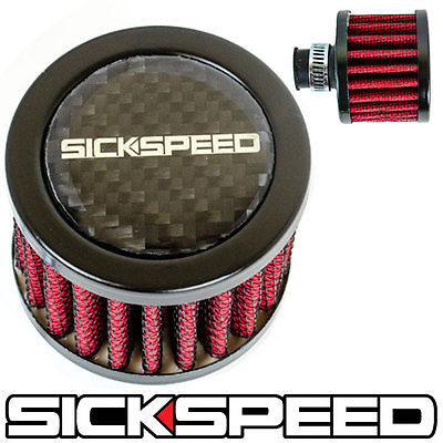 Air Intake Filter - 1" Universal Breather Filter, Automotive Cold Air Filter, Car Valve Cover Oil Breather Turbo Vent Crankcase Cleaner Accessory, Fits Car Motorcycle (Black), Air Filters - Canada