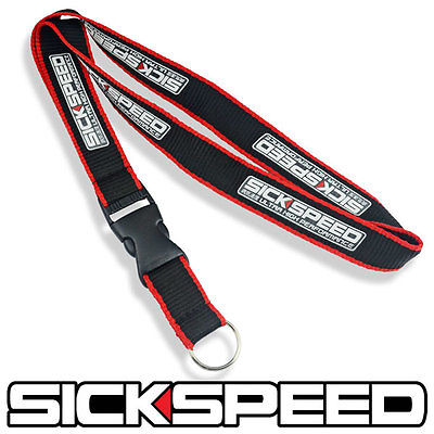 BLACK/RED SICKSPEED LANYARD QUICK RELEASE FOR CELL HOLDER NECK STRAP KEY RING P1