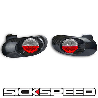 CARBON FIBER TAILLIGHT CONVERSION KIT INSERT FOR MIATA WITH CLEAR/RED LIGHTS NB