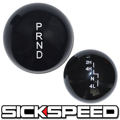 BLACK SHIFT KNOB/TRANSFER CASE SET FOR AUTOMATIC JEEP JK GEAR SHIFTER