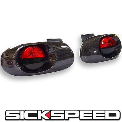 CARBON FIBER TAILLIGHT CONVERSION KIT INSERT FOR MIATA WITH RED/BLACK LIGHTS NB
