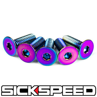 5 PC NEO CHROME 6MM FENDER WASHER BOLT KIT CAR/TRUCK/SUV