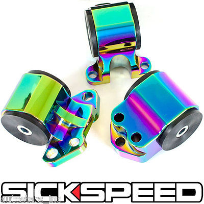 SICKSPEED 92-95 MOTOR MOUNTS KIT B16 B18 EG B-SERIES ENGINE NEO CHROME