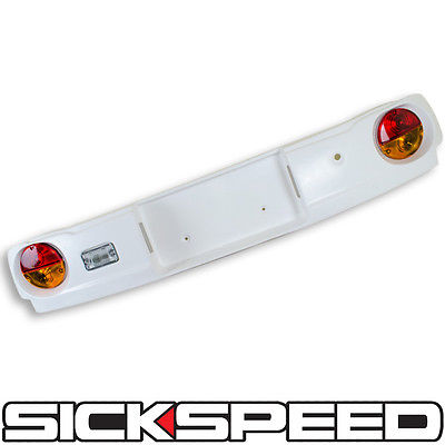 WHITE FIBER GLASS CONVERSION PANEL WITH RED/ORANGE TAILLIGHTS FOR MAZDA MIATA NA