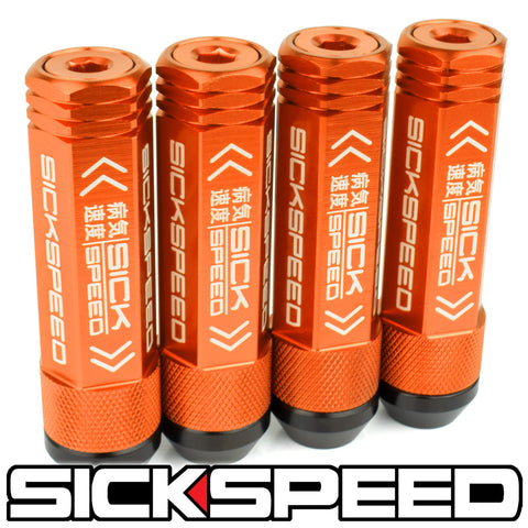 SICKSPEED 20pc Black Spiked Steel Extended Lug Nuts – 14x1.5 – 3pc Design With Key