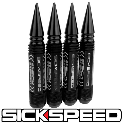 Godspeed Project Type 3-X 55mm Open End Lug Nuts – M12 X 1.25 Black Steel (20pc)