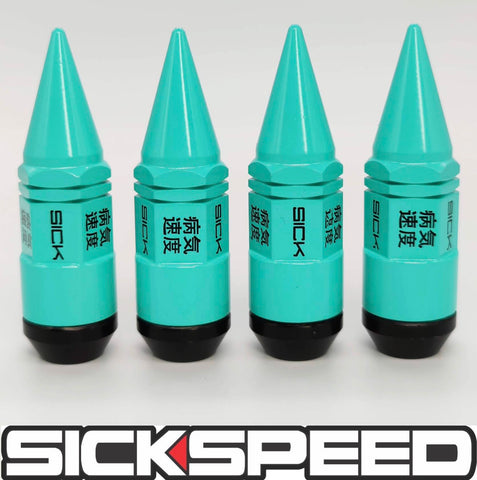 SICKSPEED 20 PC BLACK ALUMINUM EXTENDED 50MM 2 PC LUG NUTS WHEELS 12X1.5 N17 SICKSPEED 20 PC BLACK ALUMINUM EXTENDED 50MM 2 PC LUG NUTS WHEELS 12X1.5 N17