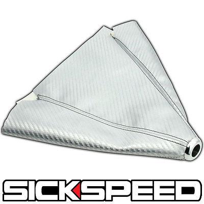 Carbon Fiber Style Shift Knob Cover – Blue Stitch – Universal Fit For Manual Shifters