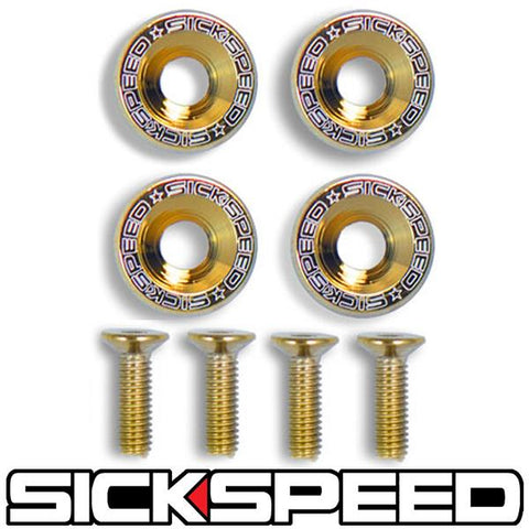 6-Piece Green 5mm Fender Washer Bolt Kit With Black Spikes – For Motorcycles