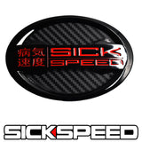 CARBON FIBER SICKSPEED EMBLEM BADGE TRUNK OR HOOD