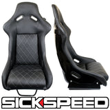 GAIJIN V1 LEATHER DIAMOND STITCH RACING SEATS