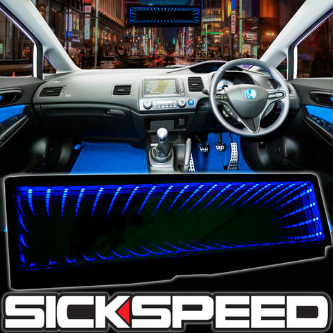 Led infinity shop rear view mirror