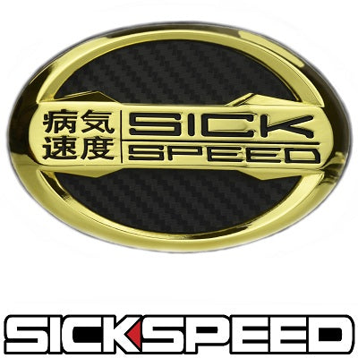 CARBON FIBER SICKSPEED EMBLEM BADGE TRUNK OR HOOD