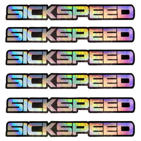 6 SICKSPEED HOLOGRAPHIC STICKERS VINYL DECAL BOMB KIT PACK