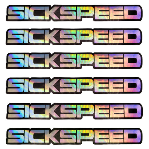 6 SICKSPEED HOLOGRAPHIC STICKERS VINYL DECAL BOMB KIT PACK