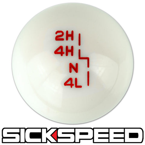 WHITE TRANSFER CASE SHIFT KNOB FOR JEEP YJ TJ JK GEAR SHIFTER