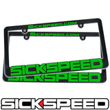 SICKSPEED LOGO LICENSE PLATE FRAME UNIVERSAL