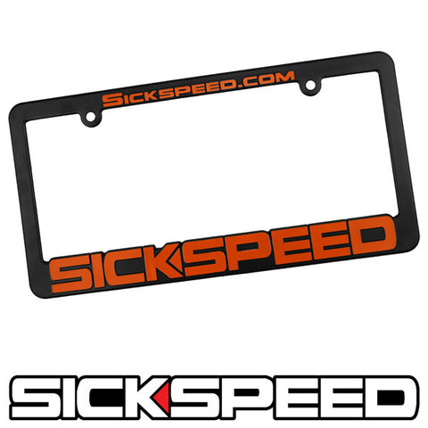 SICKSPEED LOGO LICENSE PLATE FRAME UNIVERSAL – Sickspeed
