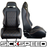 GAIJIN V1 LEATHER DIAMOND STITCH RECLINING SEATS