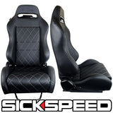 GAIJIN V1 LEATHER DIAMOND STITCH RECLINING SEATS