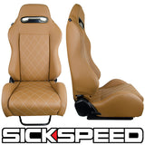 GAIJIN V1 LEATHER DIAMOND STITCH RECLINING SEATS