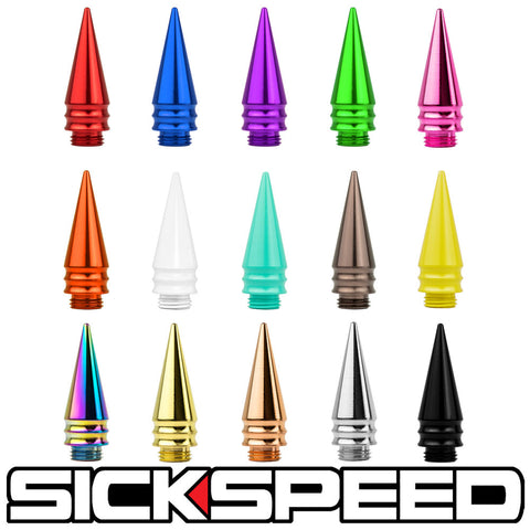 SICKSPEED Blue Spike Replacement Set – 4 Pcs For Aluminum Extended Tuner Lug Nuts