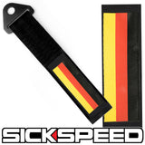 HIGH STRENGTH RACING TOW STRAP WITH INTERCHANGEABLE FLAGS