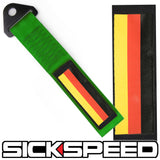 HIGH STRENGTH RACING TOW STRAP WITH INTERCHANGEABLE FLAGS