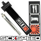 SCREW MOUNT HIGH STRENGTH RACING TOW STRAP WITH INTERCHANGEABLE BADGES