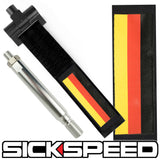 SCREW MOUNT HIGH STRENGTH RACING TOW STRAP WITH INTERCHANGEABLE FLAGS