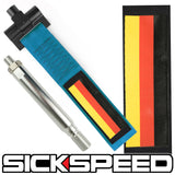 SCREW MOUNT HIGH STRENGTH RACING TOW STRAP WITH INTERCHANGEABLE FLAGS