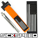 SCREW MOUNT HIGH STRENGTH RACING TOW STRAP WITH INTERCHANGEABLE FLAGS