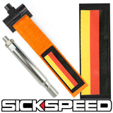 SCREW MOUNT HIGH STRENGTH RACING TOW STRAP WITH INTERCHANGEABLE FLAGS