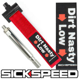 SCREW MOUNT HIGH STRENGTH RACING TOW STRAP WITH INTERCHANGEABLE BADGES