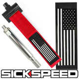 SCREW MOUNT HIGH STRENGTH RACING TOW STRAP WITH INTERCHANGEABLE FLAGS