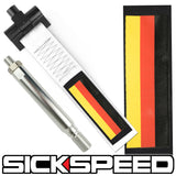 SCREW MOUNT HIGH STRENGTH RACING TOW STRAP WITH INTERCHANGEABLE FLAGS