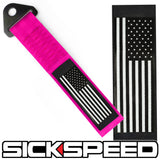 HIGH STRENGTH RACING TOW STRAP WITH INTERCHANGEABLE FLAGS