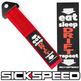 SCREW MOUNT HIGH STRENGTH RACING TOW STRAP WITH INTERCHANGEABLE BADGES