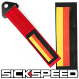 HIGH STRENGTH RACING TOW STRAP WITH INTERCHANGEABLE FLAGS